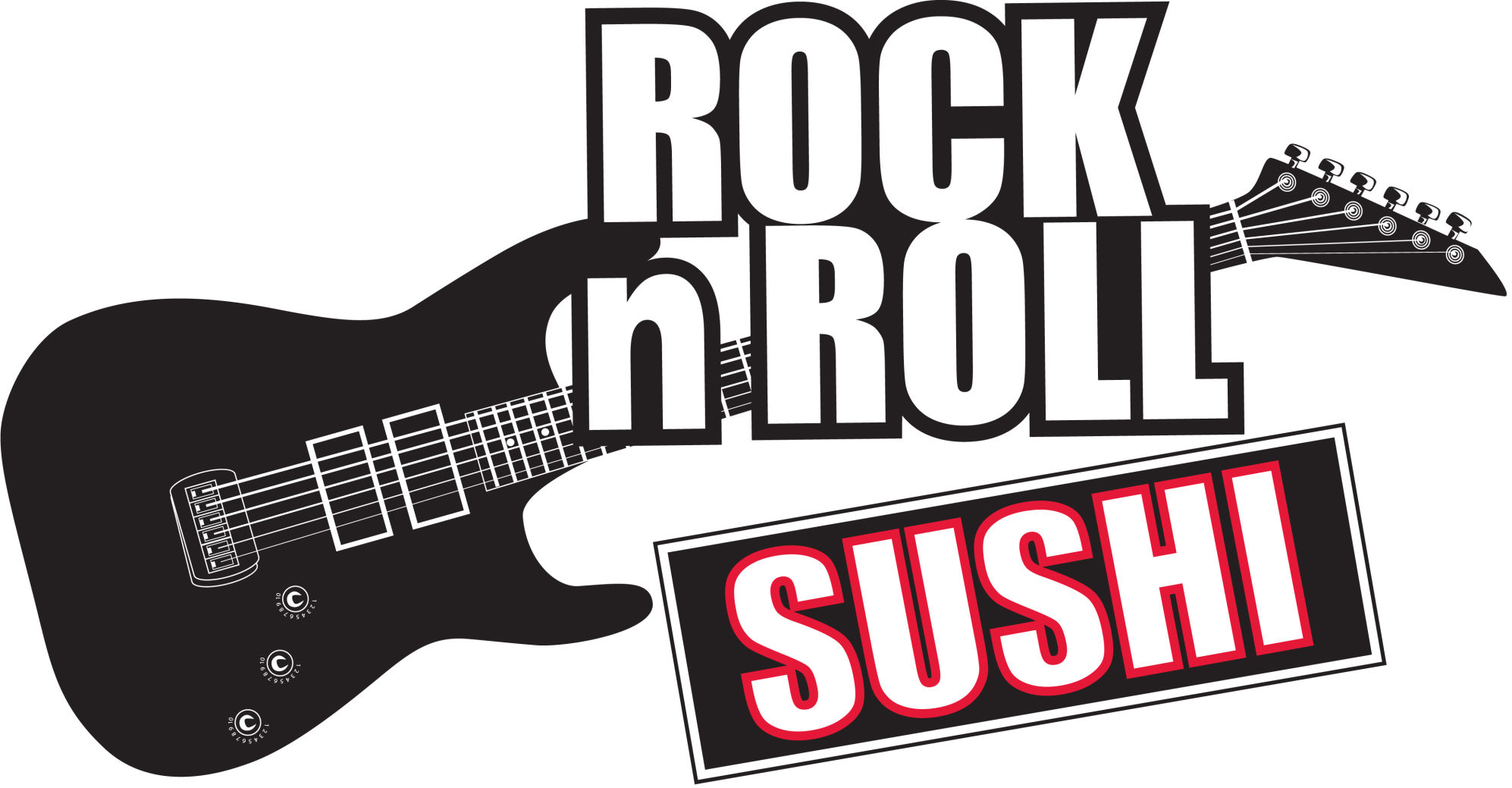 Rock n Roll Sushi logo for Red